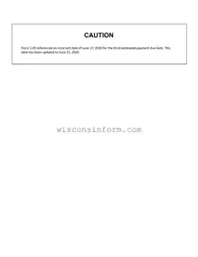 Free Wisconsin 1 Es Form in PDF
