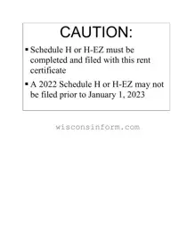 Free Wisconsin Rent Certificate Form in PDF