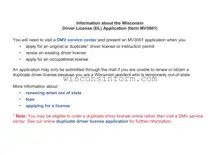 Free Wisconsindmv Mv3001 Form in PDF