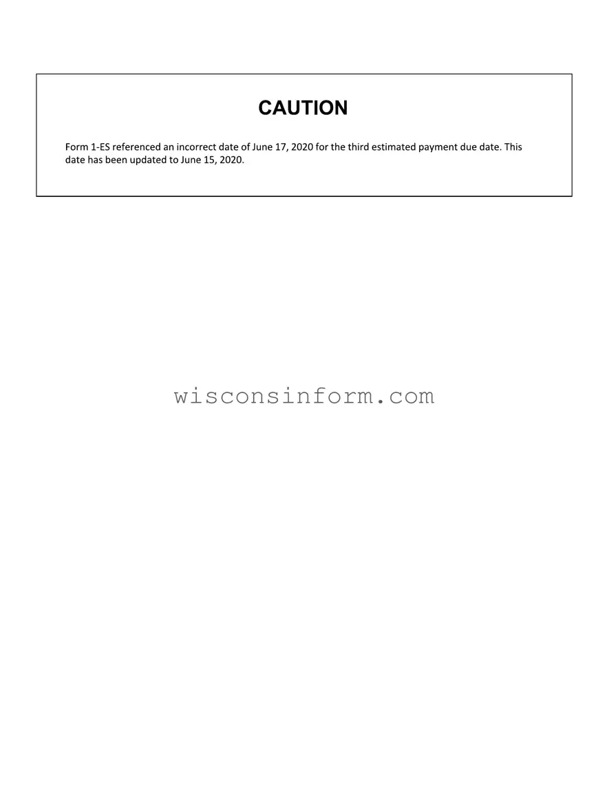 Free Wisconsin 1 Es Form in PDF
