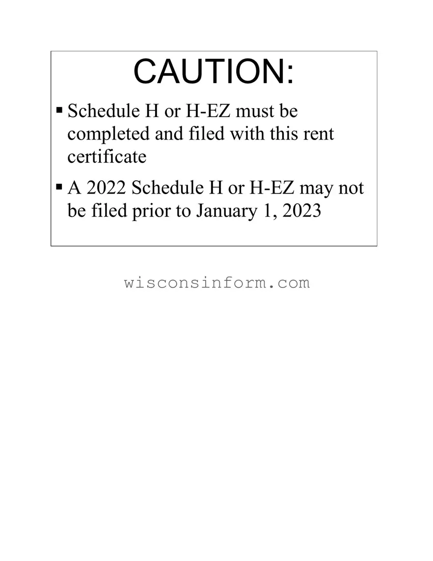Free Wisconsin Rent Certificate Form in PDF