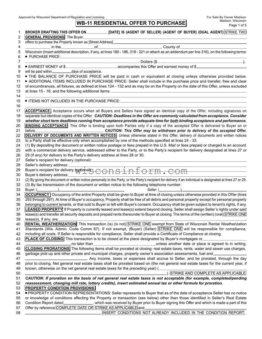 Free Wisconsin Wb11 Form in PDF